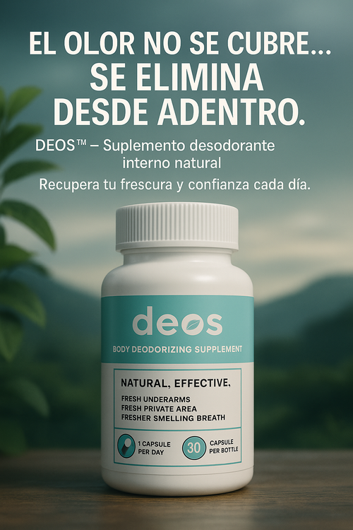 DEOS™ — Suplemento desodorante interno natural.